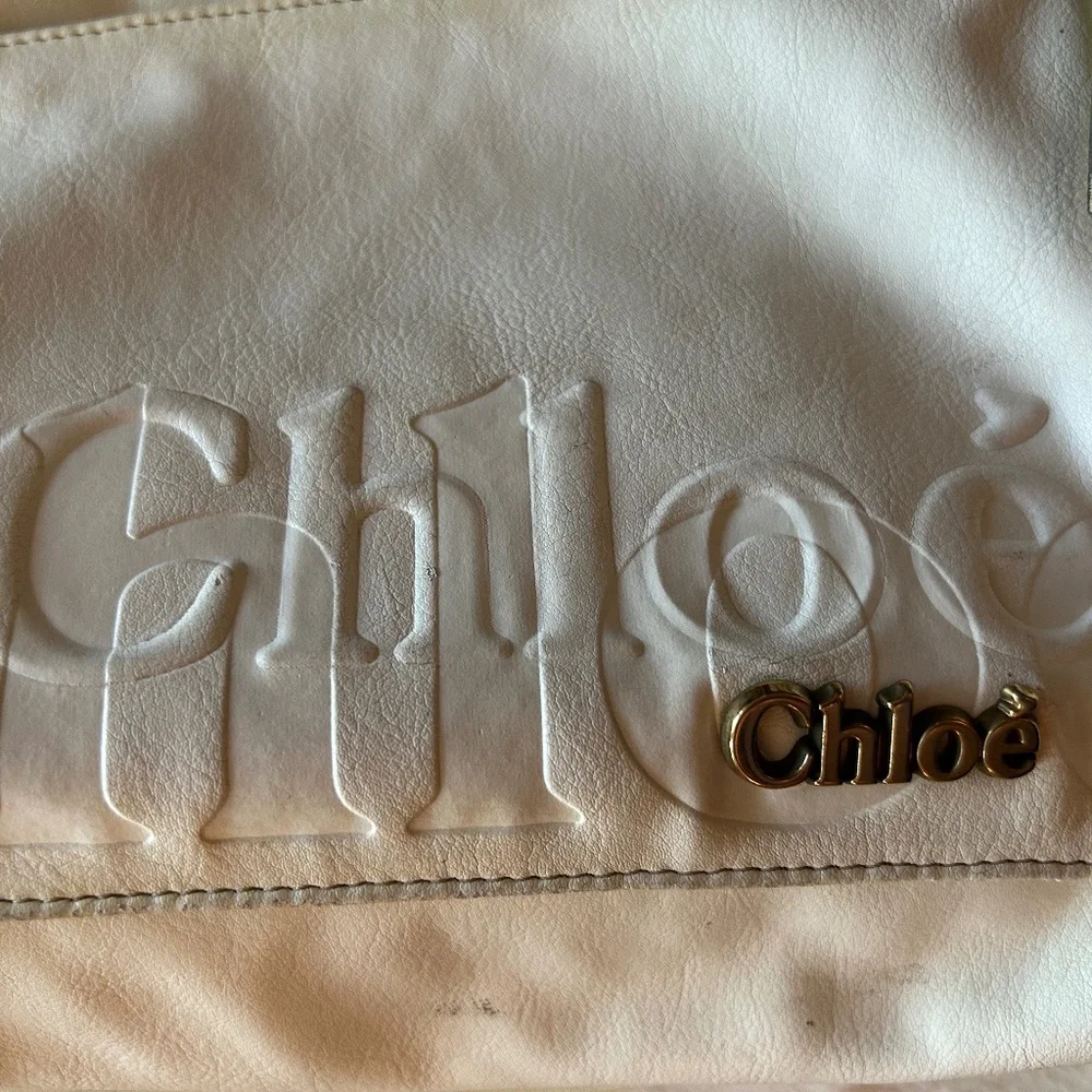 Chloe Eclipse Cream-colored Commuter Tote, Vintage - Picture 2 of 15